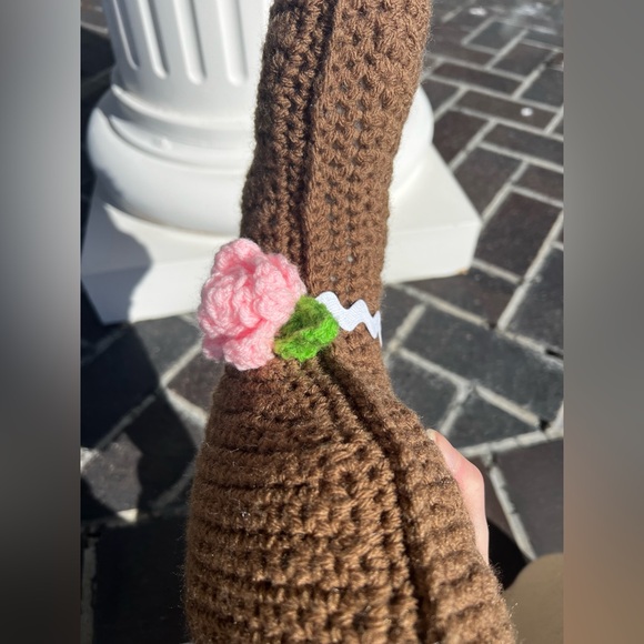 Hand Crocheted Chocolate Easter Bunny Plushie Stuffed Anima Decor! - Picture 10 of 17